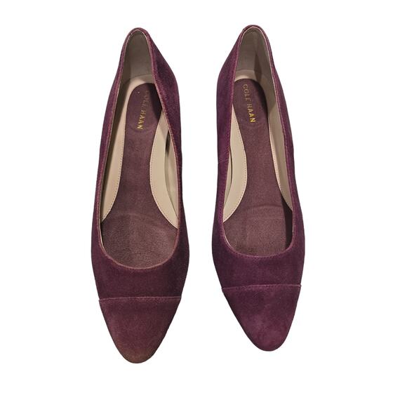 Cole Haan Plum Color Suede Shoes - Picture 1 of 7
